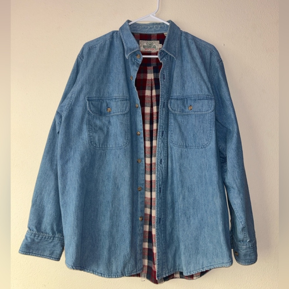 Flannel-lined Denim Shirt Men’s Medium